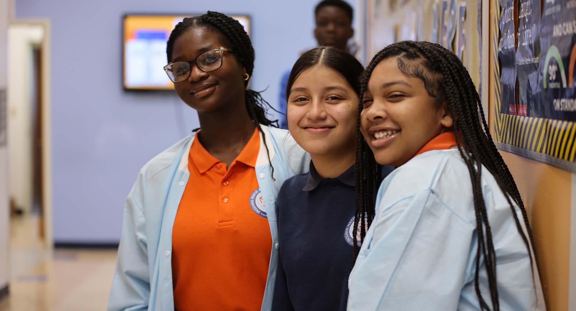 Students working on project