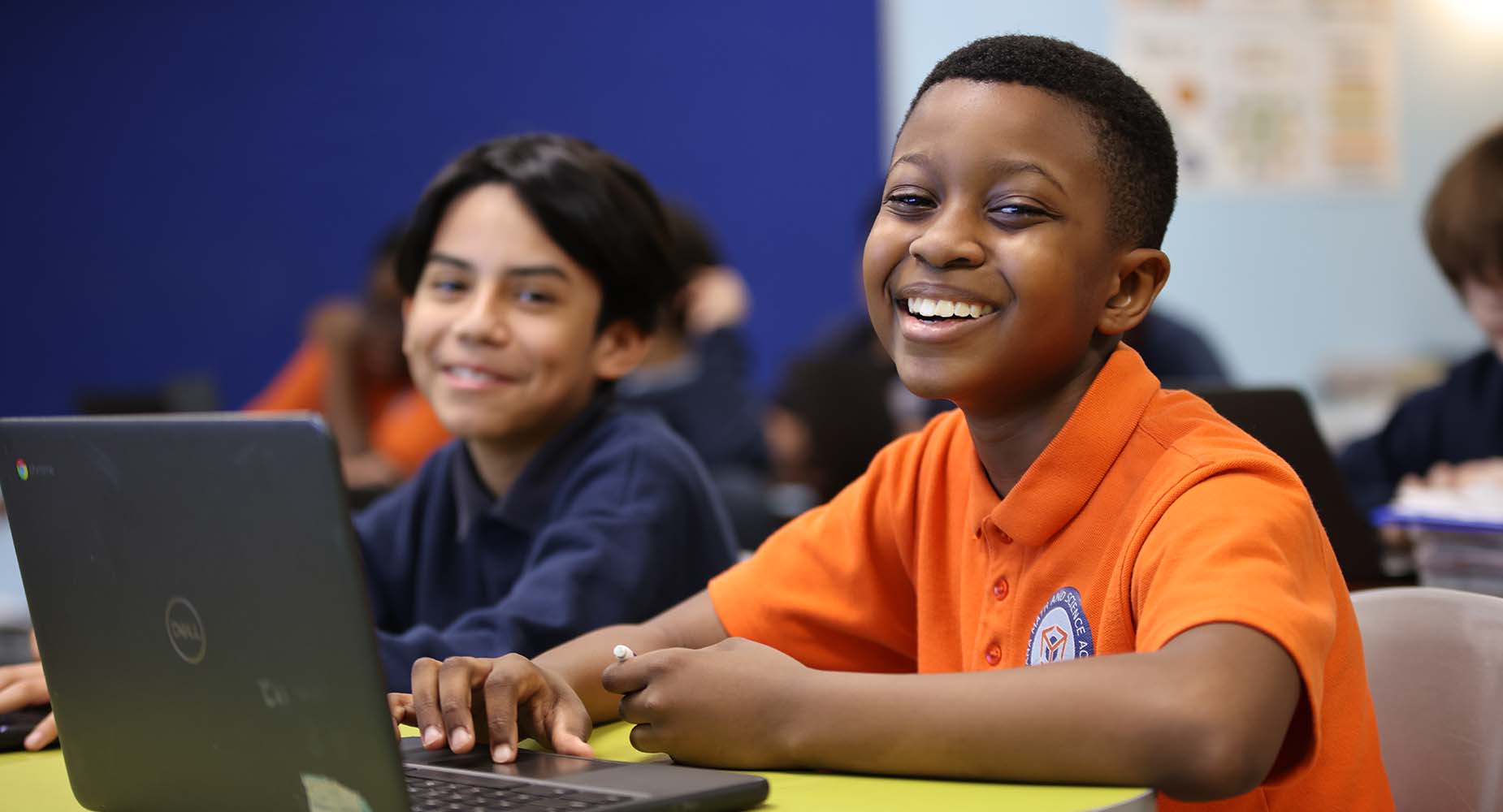 Students working on project